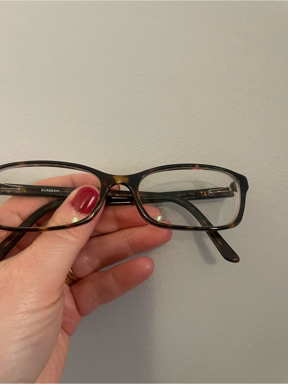 Burberry Women's Tortoiseshell Brown Rectangular Glasses